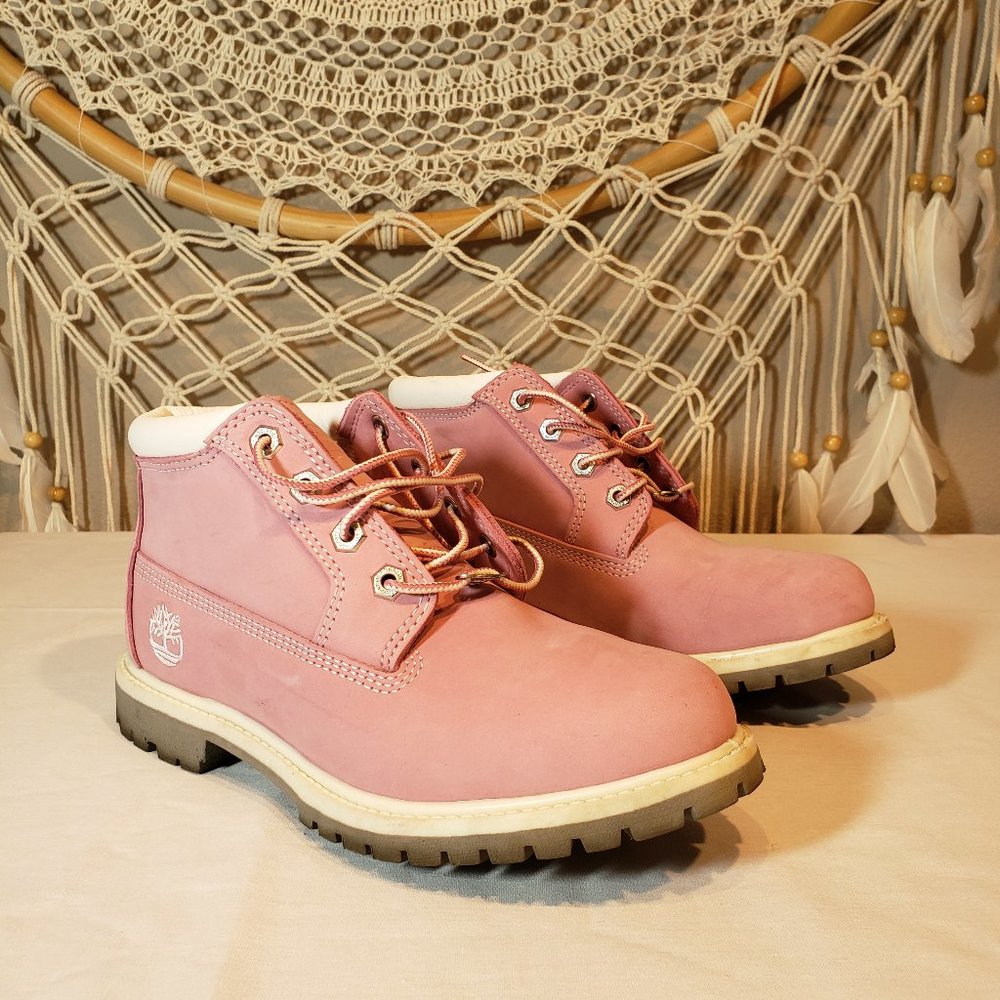Pink Timberland Boots 7.5 W